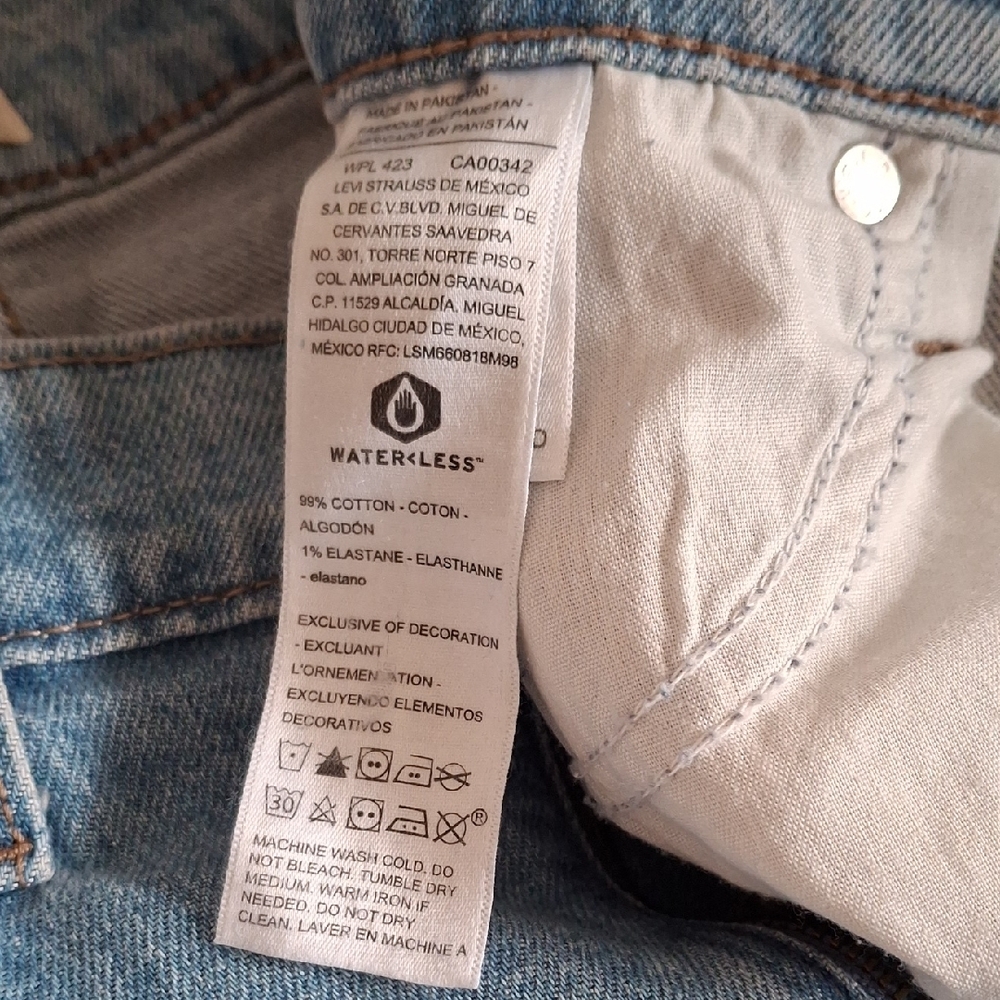 Signature by Levi Strauss Blue Denim Pencil Skirt Size 8 - Picture 5 of 10